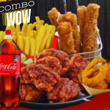 Combo Snacks Boneless, Aros de Cebolla, Papas, Ded