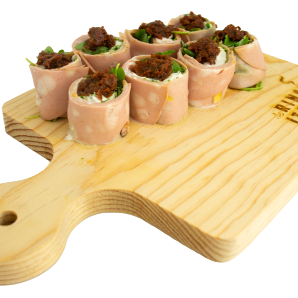SUSHI MORTADELLA CON PISTACHE.