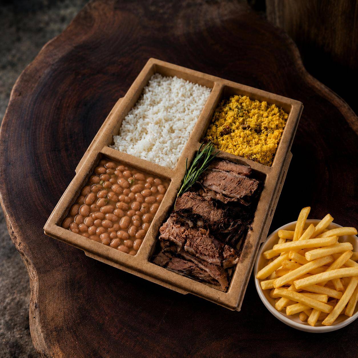 Costela na brasa fatiada 200g, arroz branco, feijão carioca, batata frita crocante e farofa. Prato executivo completo, entrega rápida e opção com frete grátis.
Seo: executivo de costela na brasa tradicional, marmita de costela assada, marmitex de costela, quentinha de costela na brasa, prato feito de costela, costela bovina suculenta, carne grelhada no ponto, almoço executivo com costela, refeição completa com arroz e feijão, farofa crocante, comida caseira, sabor de churrasco, almoço no ifood, pedido online, entrega rápida, frete grátis, cupom de desconto, promoções especiais, promoção de executivo, melhor custo benefício, porção generosa, marmita bem servida, comida quentinha, prato farto, comida fresca feita na hora, executivo de churrasco, costela tradicional temperada, refeição prática para o Dia a Dia, ideal para almoço no trabalho, marmita de qualidade, destaque no ifood, restaurante bem avaliado, combo executivo com costela, oferta do Dia, promoção leve 2 pague 1, desconto exclusiv