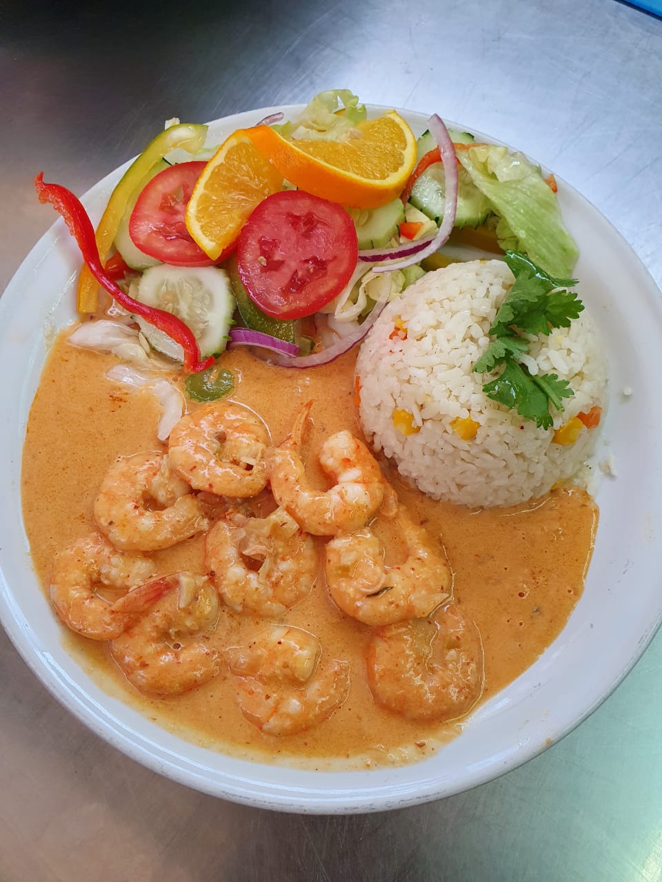 Camarones con Arroz