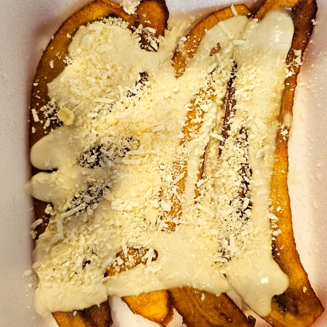 Platanos fritos con lechera