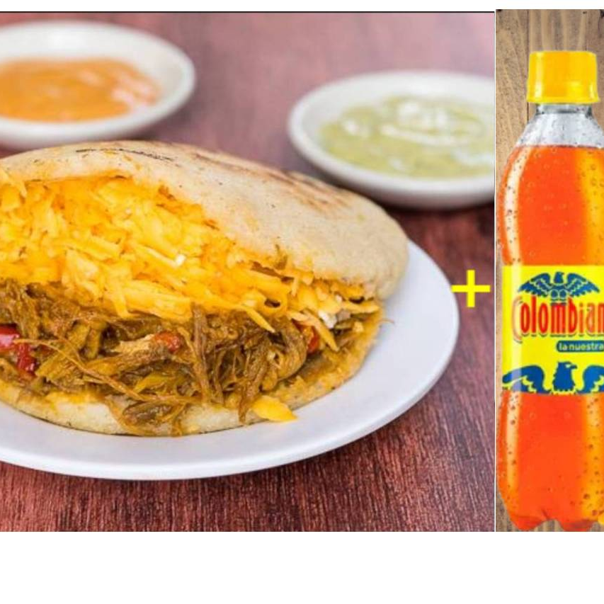 Arepa Pelúa + Colombiana
