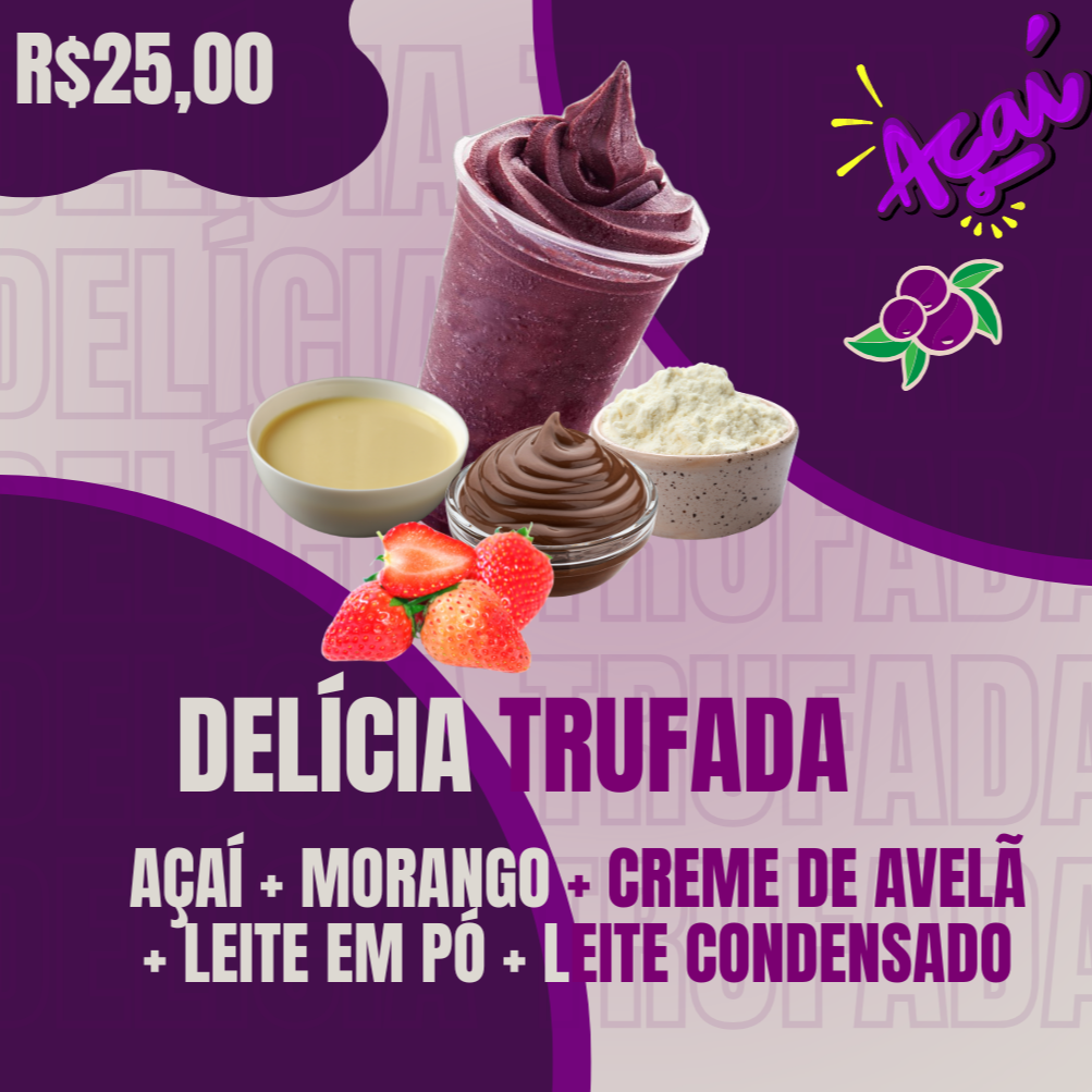Creme de Açaí Puro - 500ml