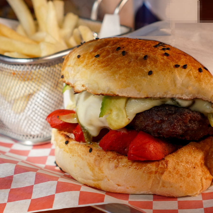 Cowboy Burger con Papas