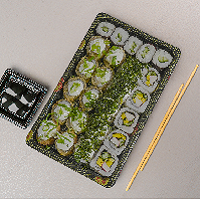 5 URAMAKI CALIFORNIA 10 HOSSOMAKI DE PEPINO 5 URAMAKI SKIN 10 HOT HOLL