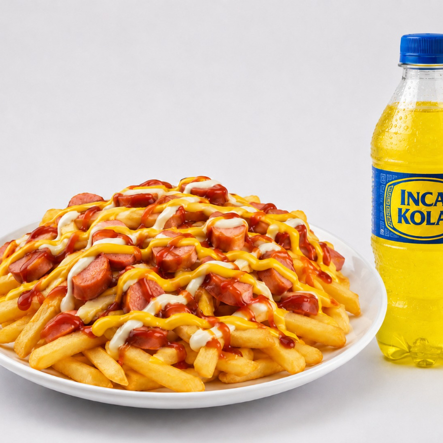 Combo salchipapa + Inca kola