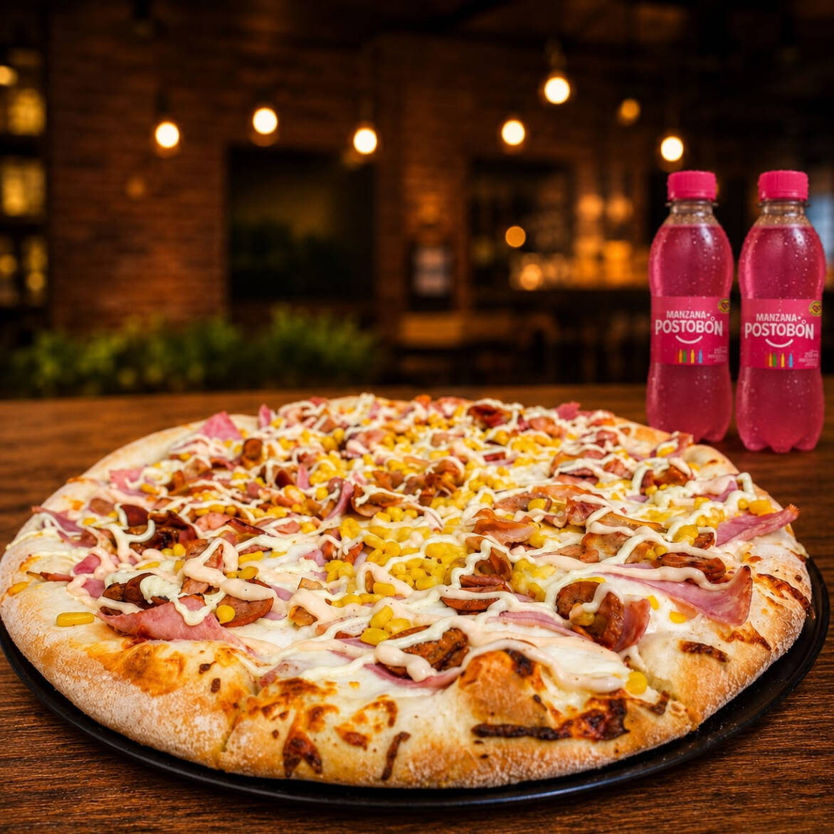 Combo para 2: 1 Pizza Mediana + 2 Gaseosas 250 ml⭐
