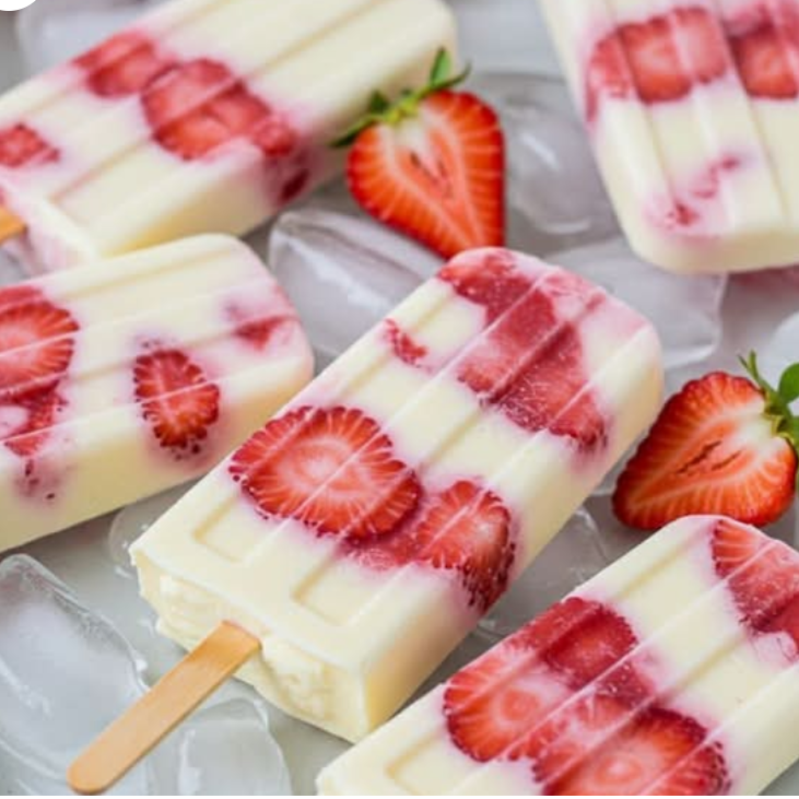 Paleta de Fresas con Crema