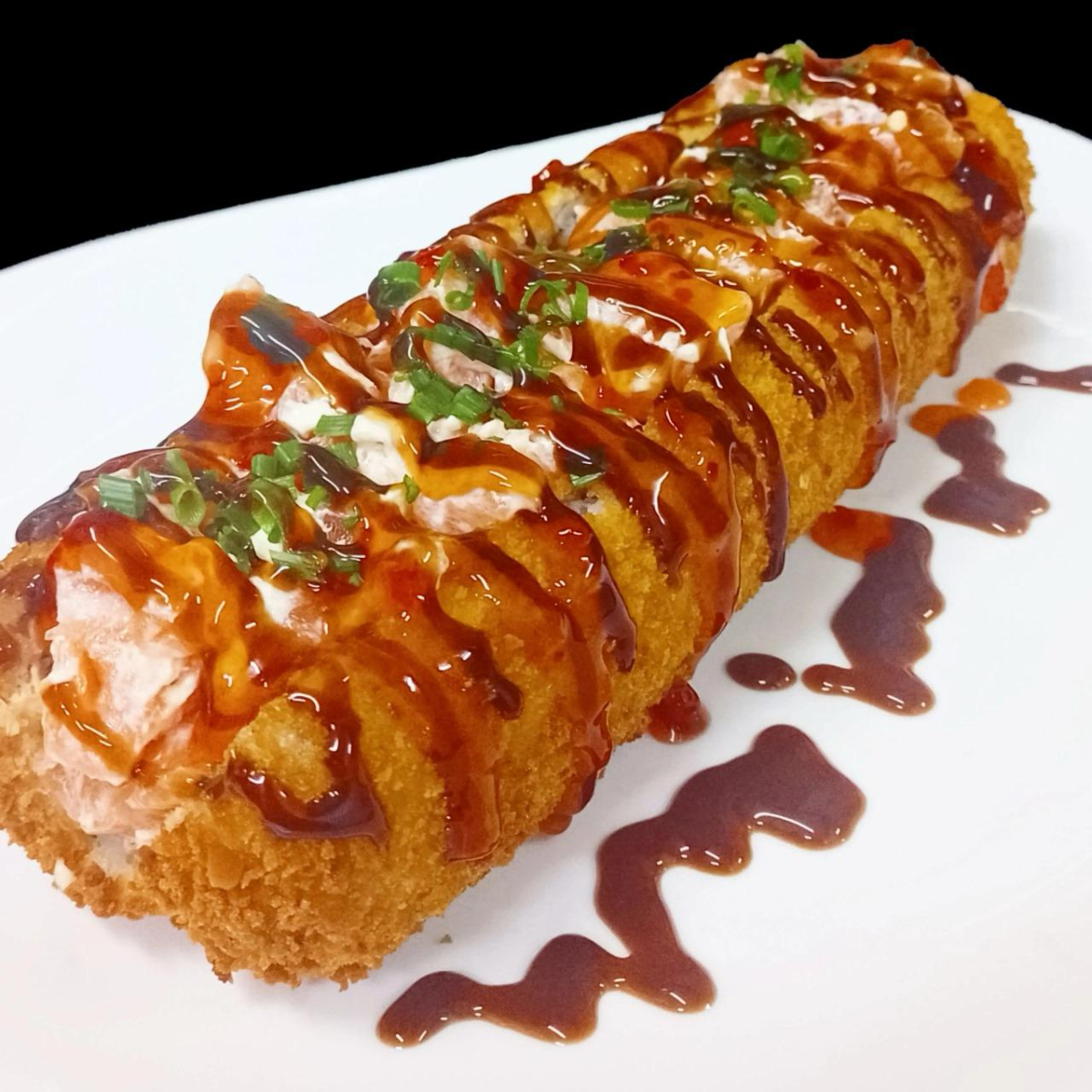 hot aberto recheado com cream chesse e muito salmao por cima