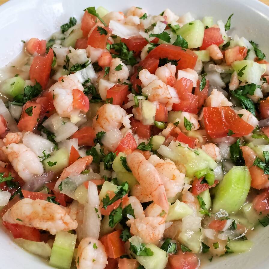 Ceviche de Camarón Cocido 1/2 L