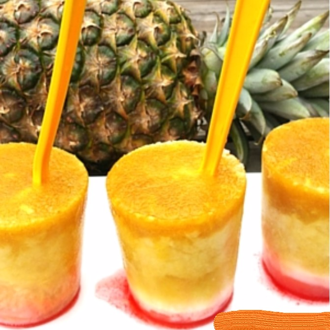 3 Paletas de Hielo de Piña