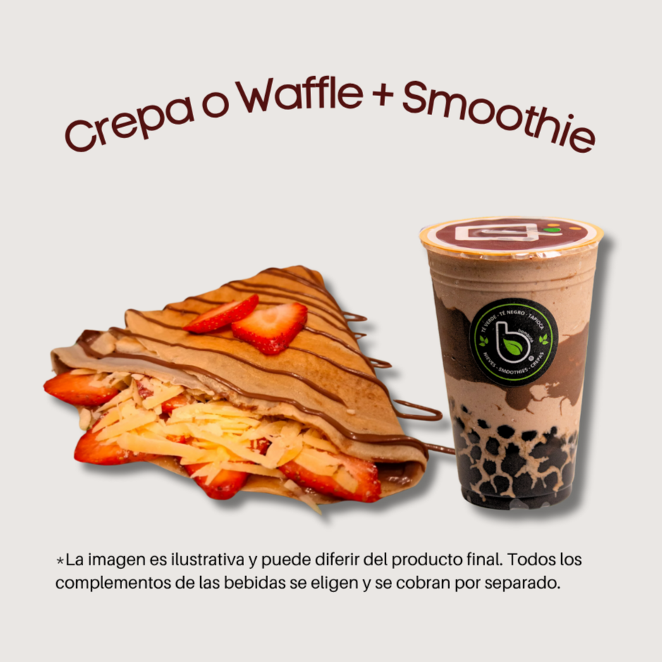 Combo Crepa o Waffle + Smoothie