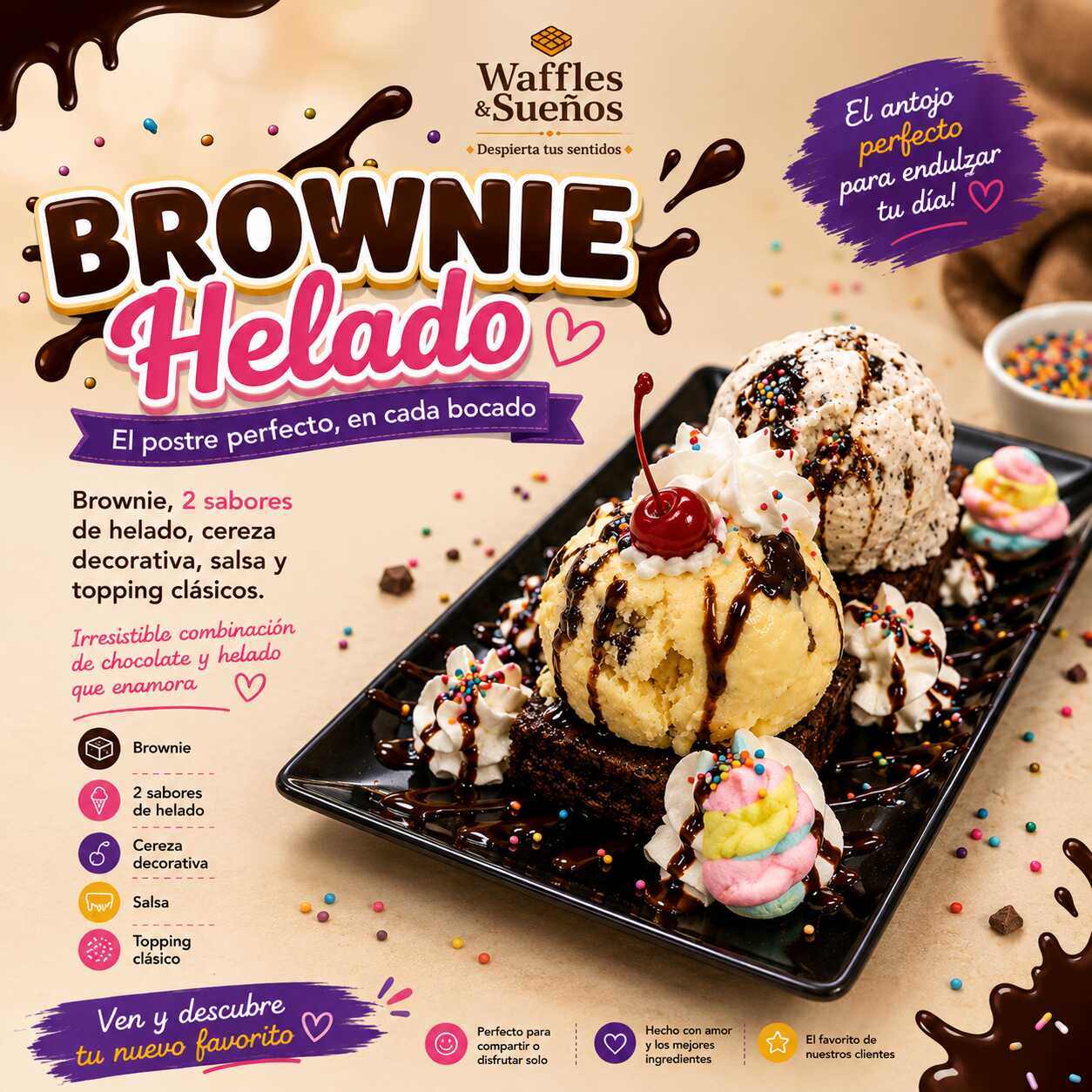 BROWNIE HELADO