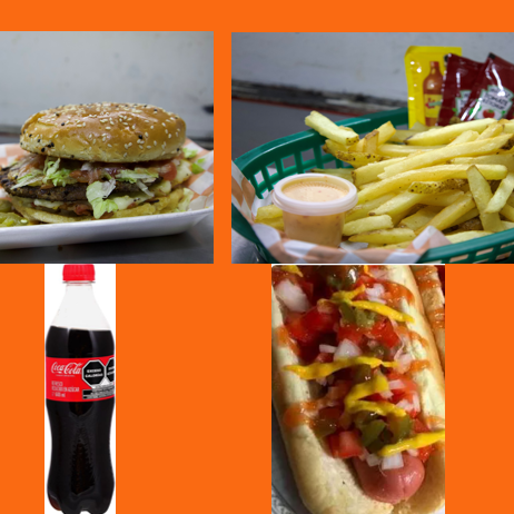 COMBO 2: HAMBURGUESA, HOT DOG, PAPAS Y REFRESCO