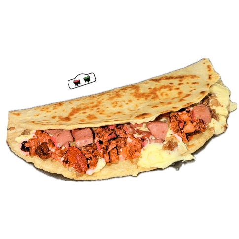 Quesadilla de Carne al Pastor y Salchicha Polonés