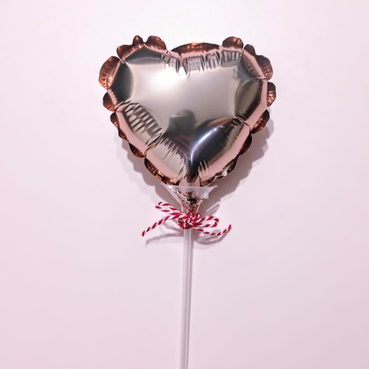 Globito Corazón Oro Rosa