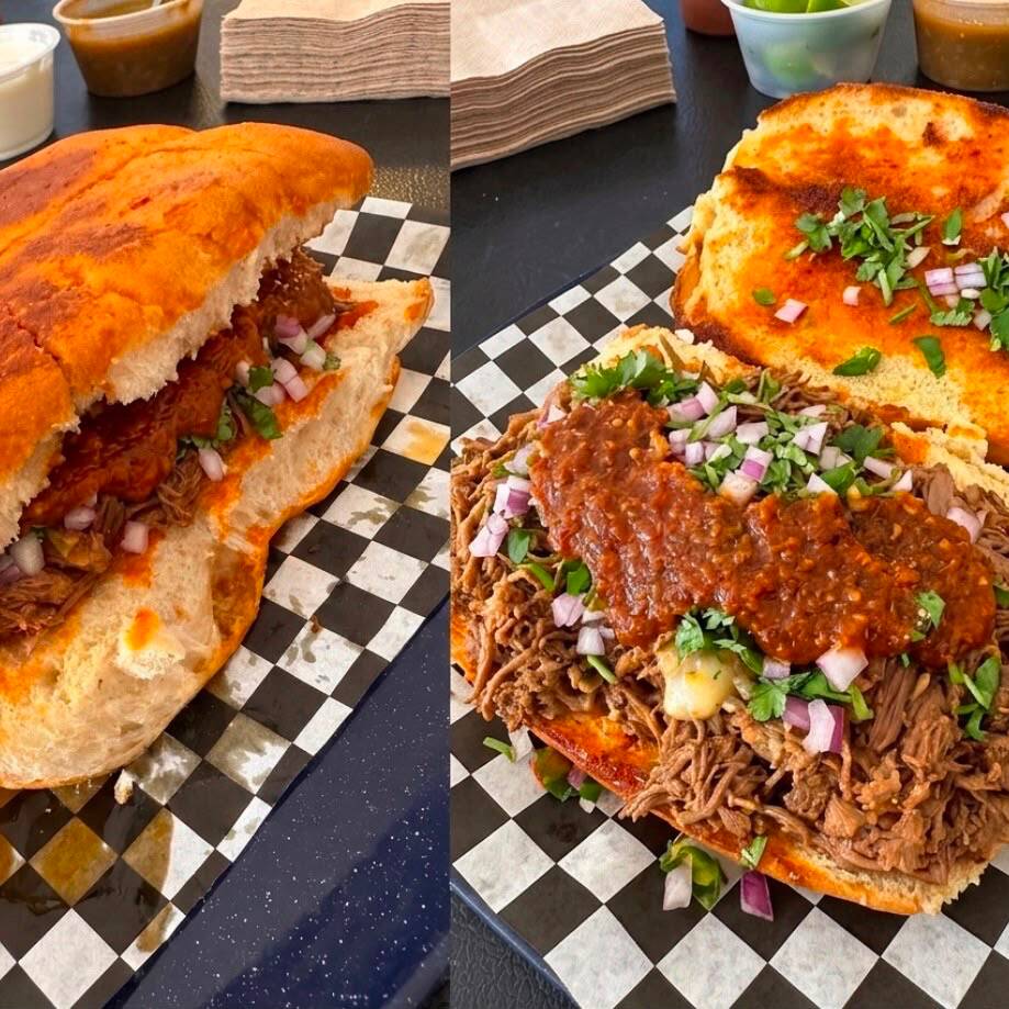 Torta encostrada de birria 🌮🔥