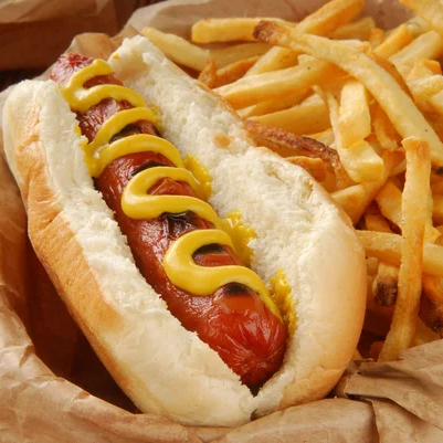 Hot Dog Sencillo con Papas