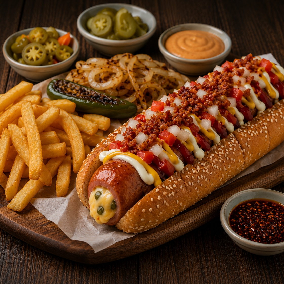 Hot Dog Polaca Queso Jalapeño