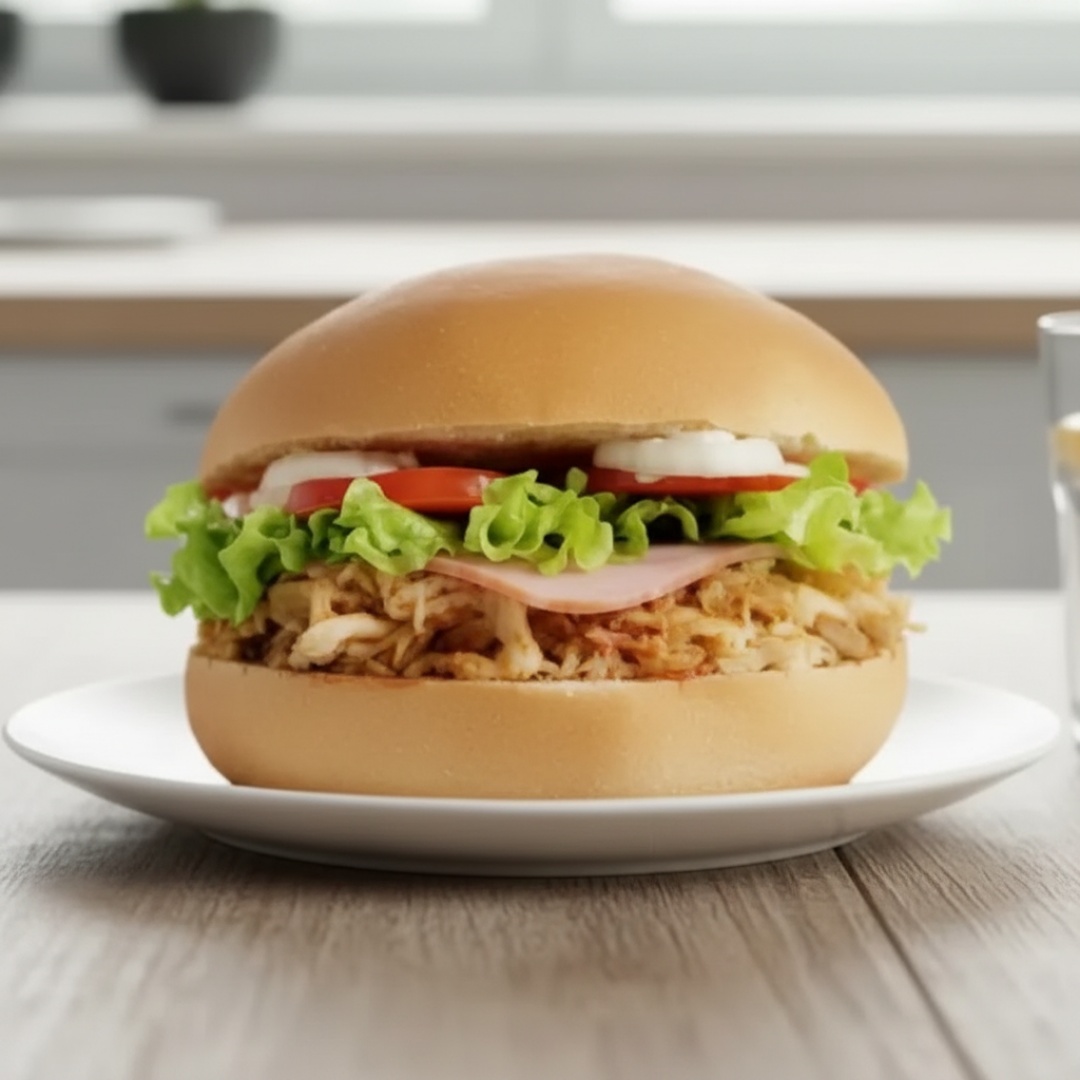 PAO CARNE CALABRESA CEBOLA PRESUNTO QUEIJO ALFACE E TOMATE E MILHO