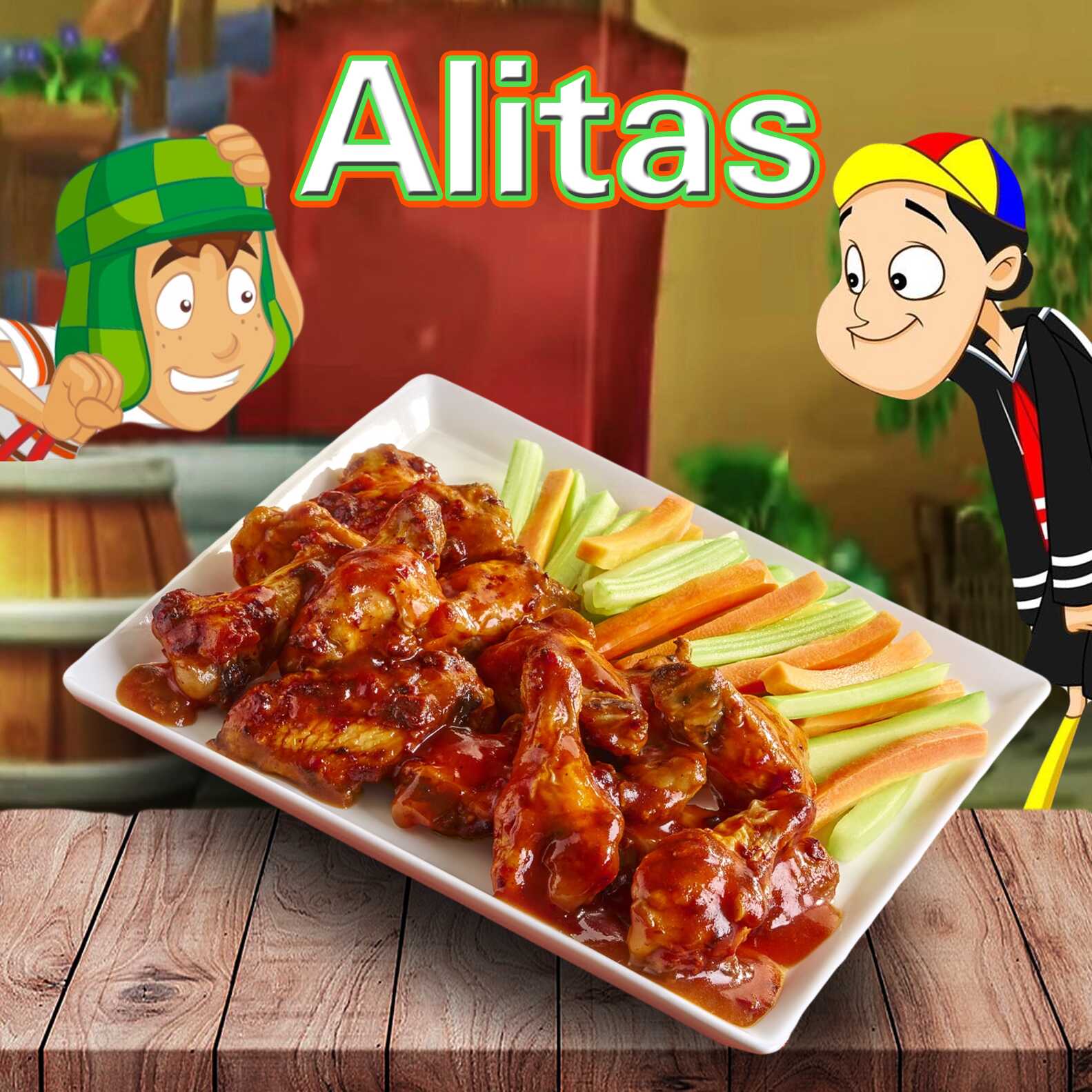 Alitas de 20 Pzas con Salsa (BBQR PICANTE)