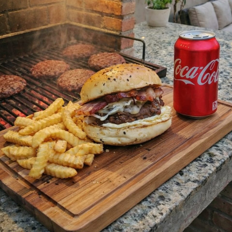 1x Batata Crinckle, 1x Churras Calabresa , 1x Refrigerante em lata