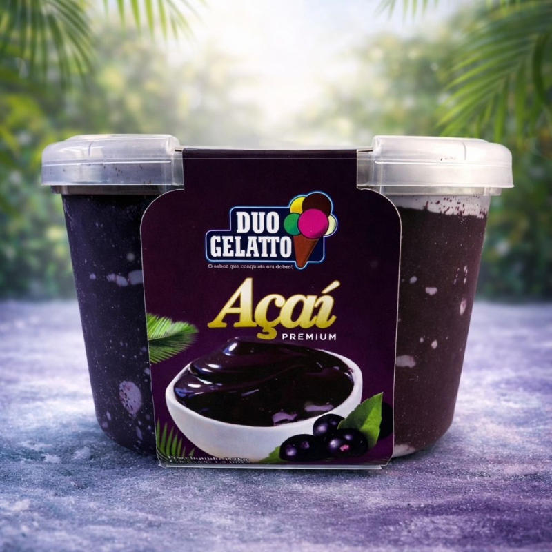 O melhor do açaí premium da Duo Gelatto em 1,5lt de muito sabor