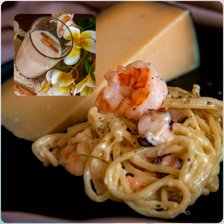 PASTA CREMOSA DE POLLO & SPAGUETI ALFREDO