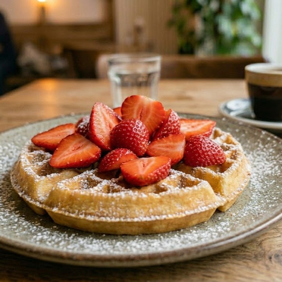 Waffle de Fresa