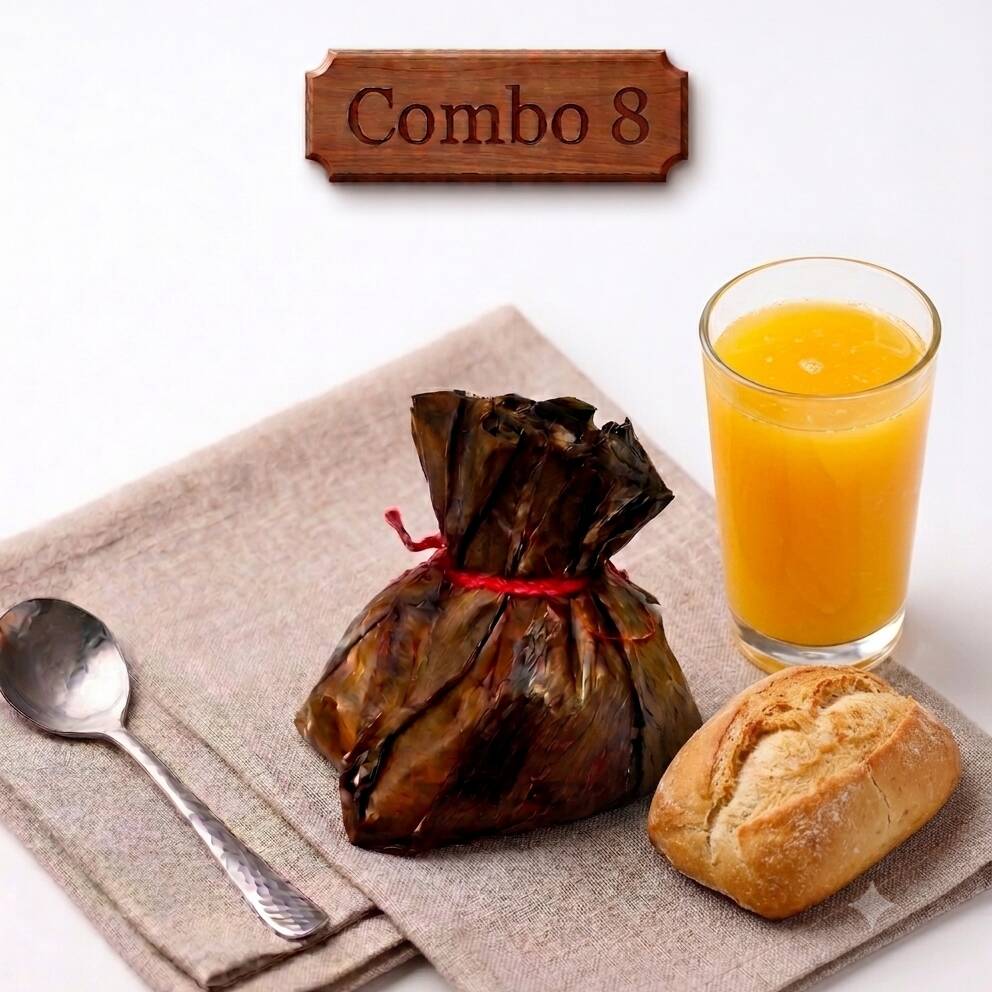 Tamal jugo de naranja