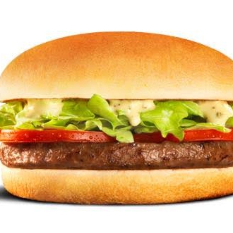 Pão, hambúrguer, queijo tomate e alface