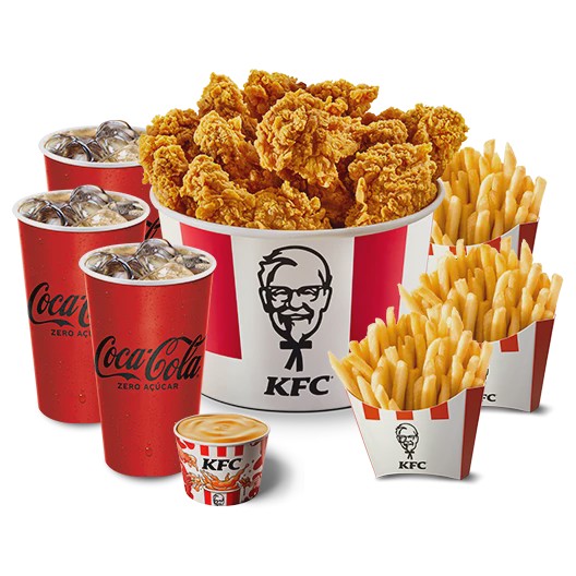 12 Coxinhas da Asa + 3 Batatas Médias + 3 Bebidas + Molho 120g