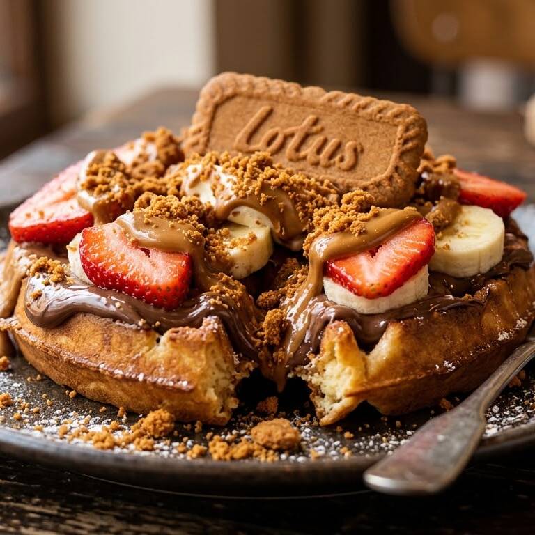 waffle de LOTUS 🍓🍌🥠