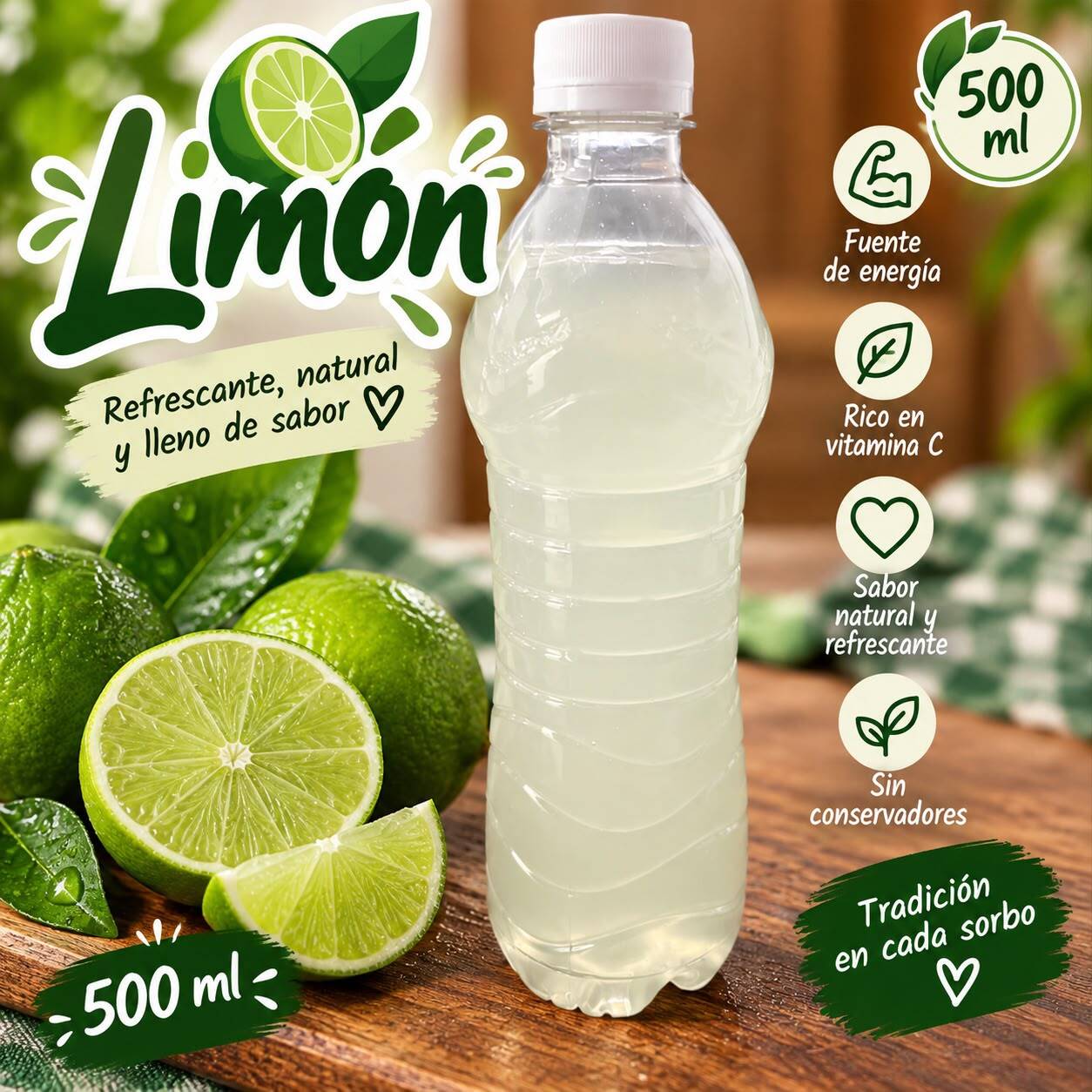 Agua Natural de Limon