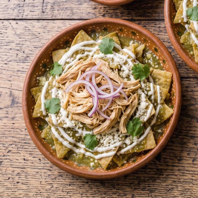 Chilaquiles con Pollo