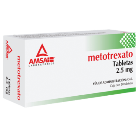 Metotrexato 2.5 Mg Caja Con 50 Tabletas Amsa Labor