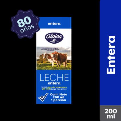 Leche Entera Alpina 200 Ml