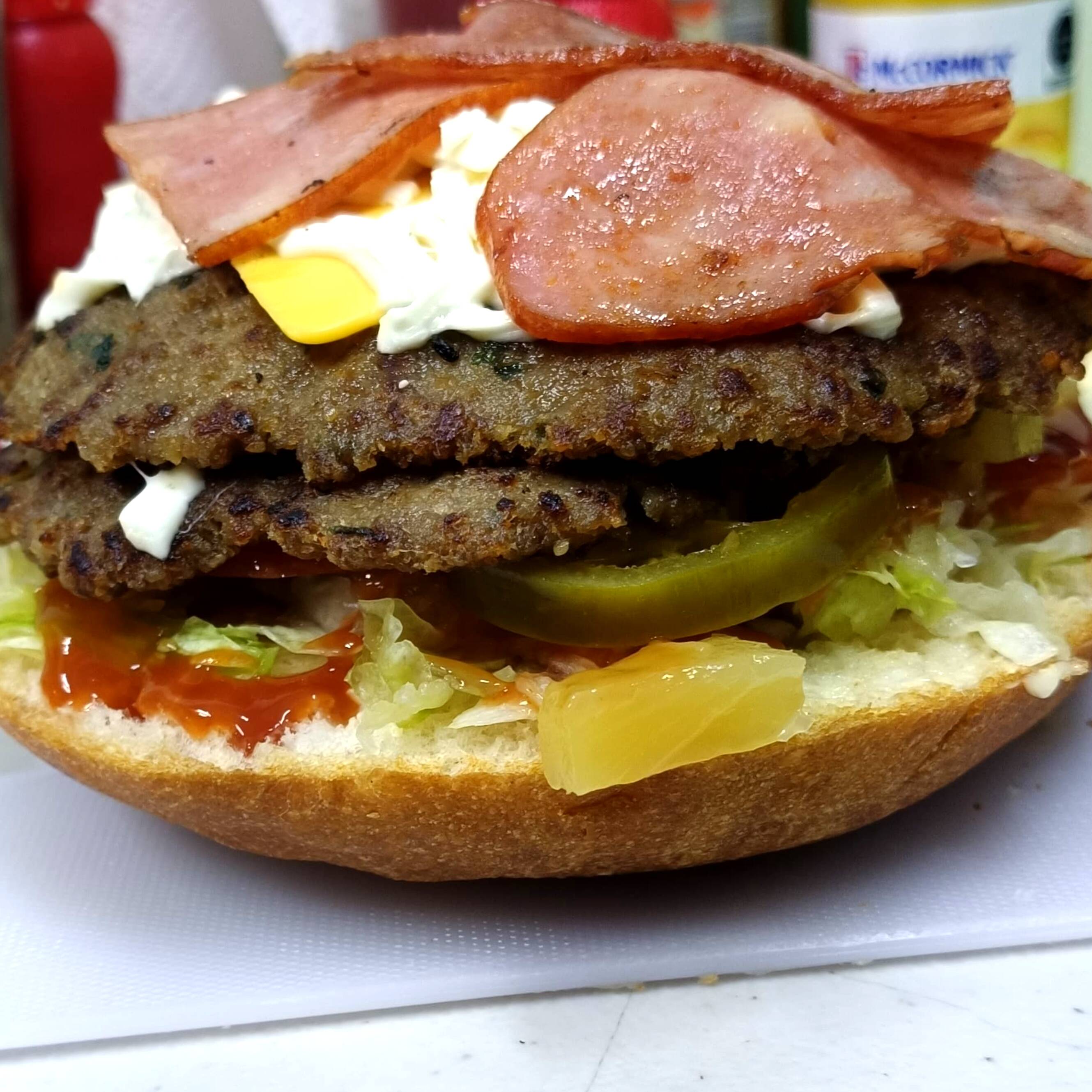 Hamburguesa Grande Doble Carne/Doble Tocino