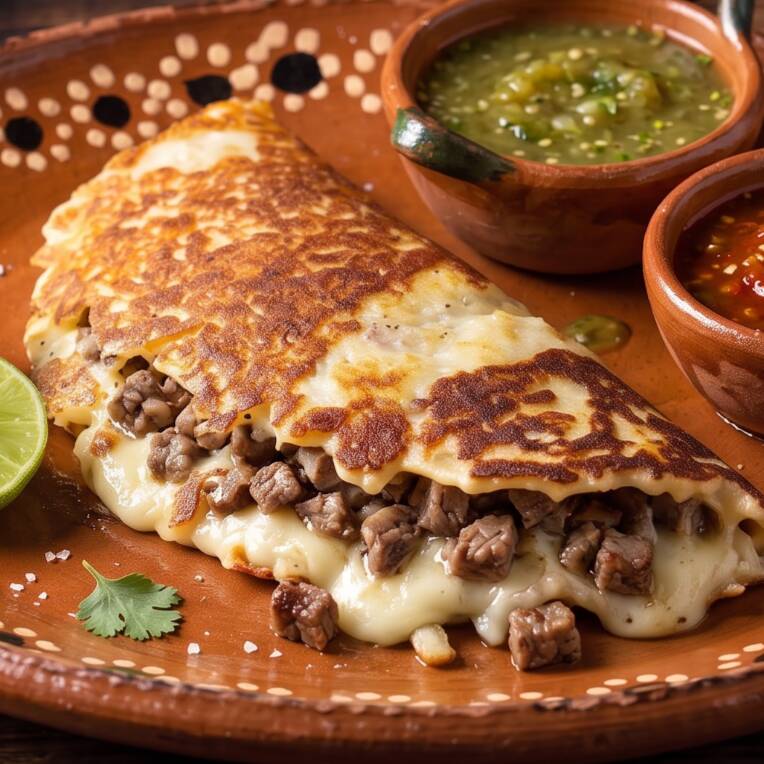 Costra de Queso con Arrachera