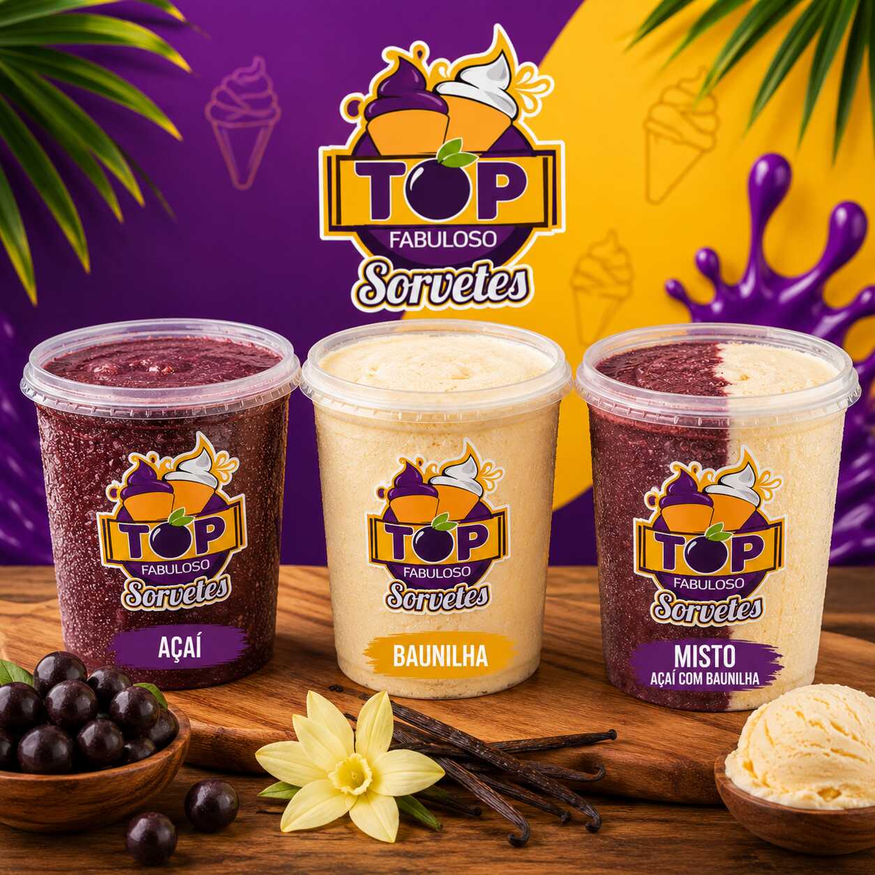 Levamos ate você 1 litro de sabor inconfundível do açaí! Para uma experiência completa e recheada turbine o seu açaí com os nossos complementos !
