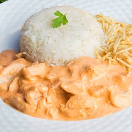 arroz batata palha strogonoff