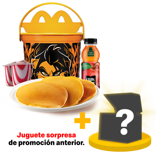 Cajita Feliz Hot Cakes + Juguete de promoción anterior