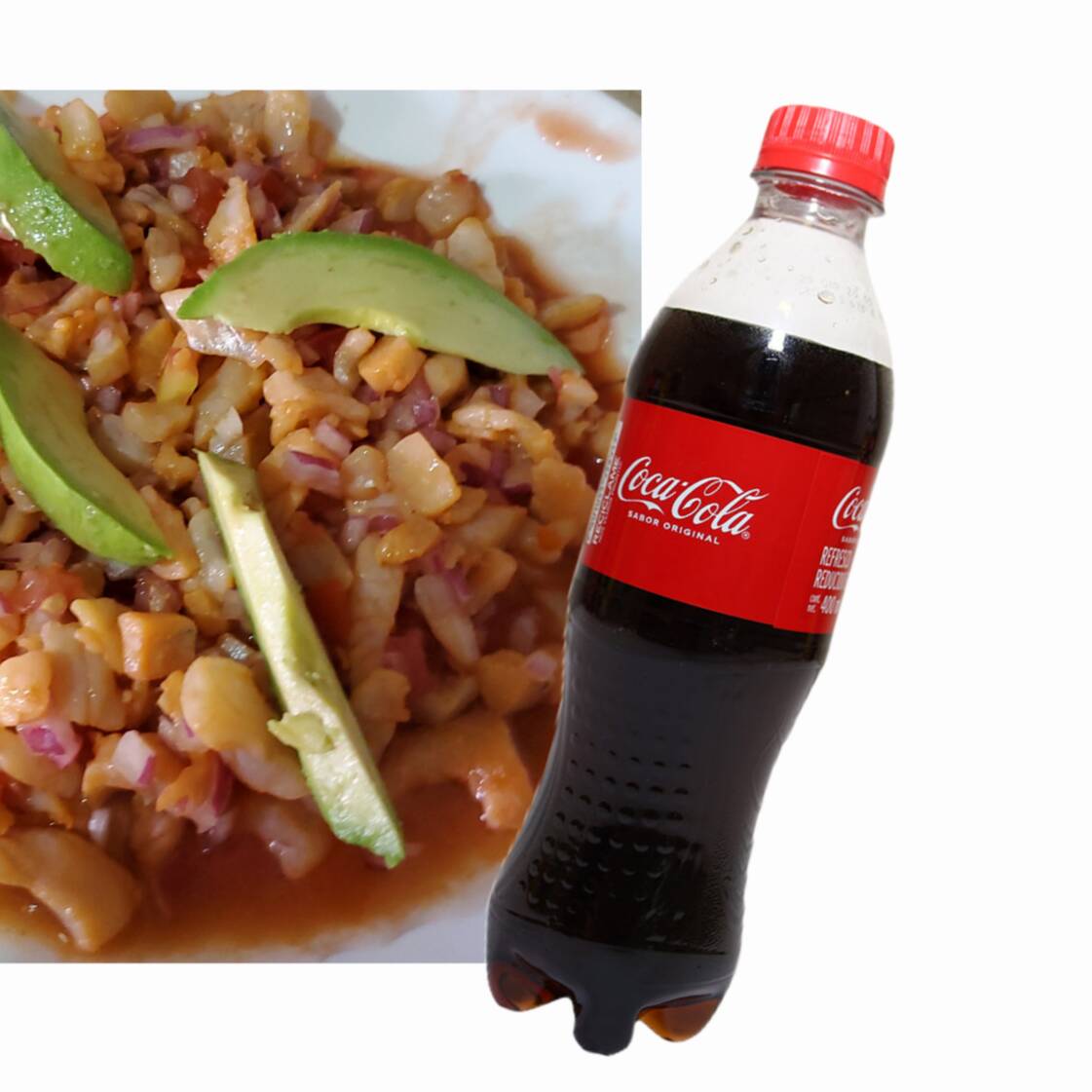 1/2 LITRO DE CEVICHE DE PESCADO + COCA COLA