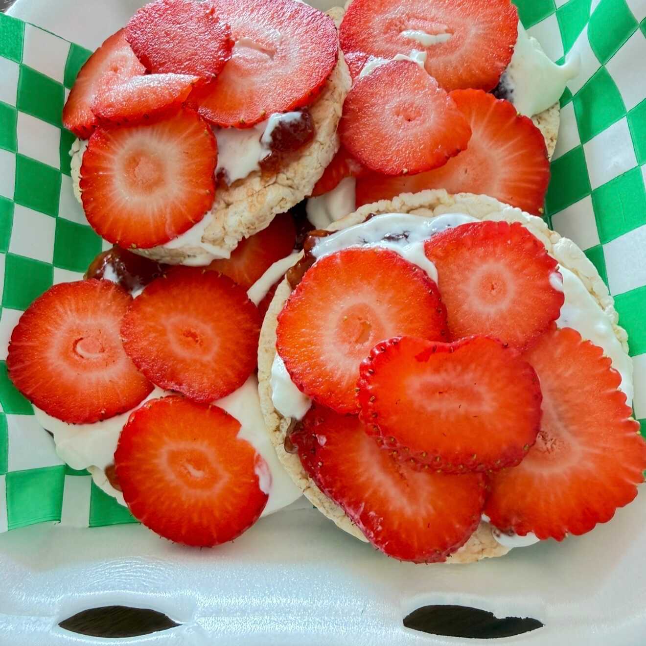 Rice cakes con fresa