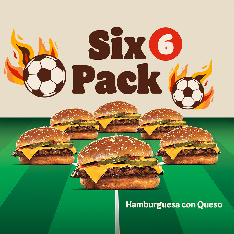 Six Pack: Hamburguesa con queso