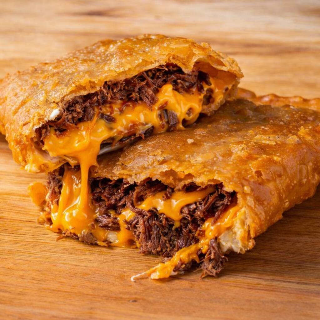 Carne seca com queijo cheddar