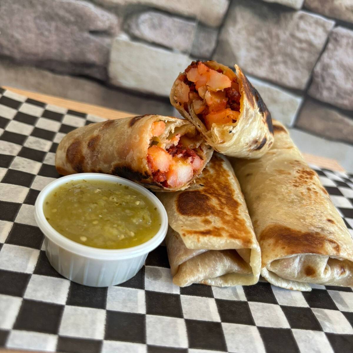 Burrito De Papa Con Chorizo