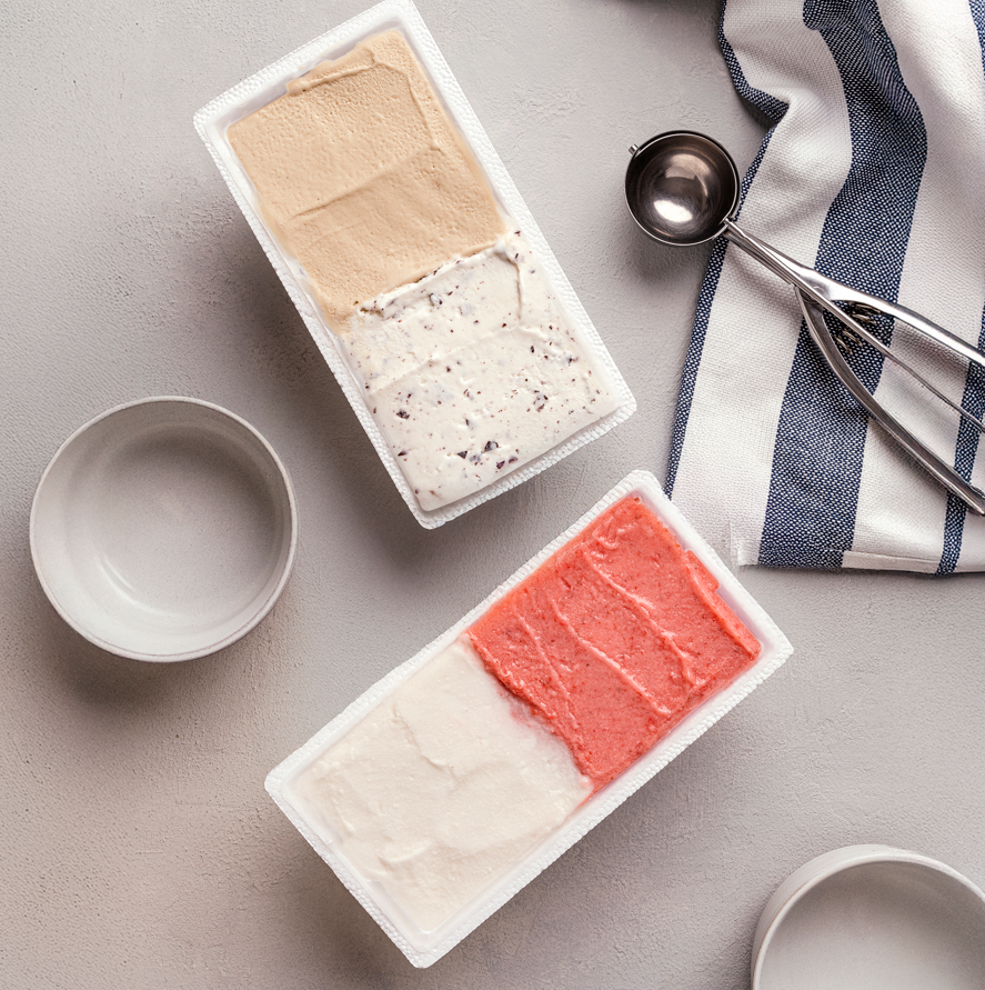 Compre 1 leve outro. Escolha até 6 sabores de gelato/sorvete. Tamanho ideal para compartilha com até 8 pessoas.