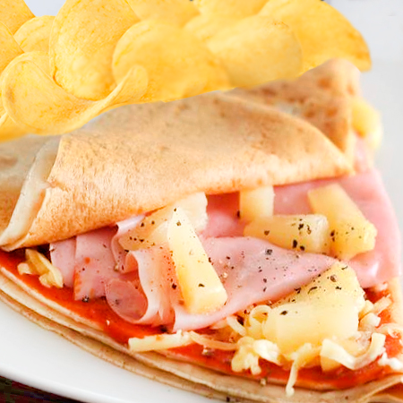 Crepa Hawaiana con Papas Chips