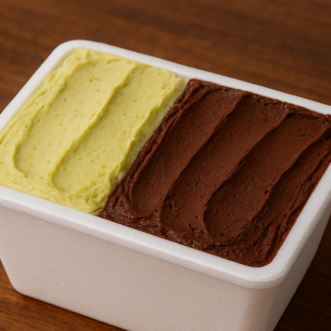 Gelato no pote de 700ml, escolha até 2 sabores